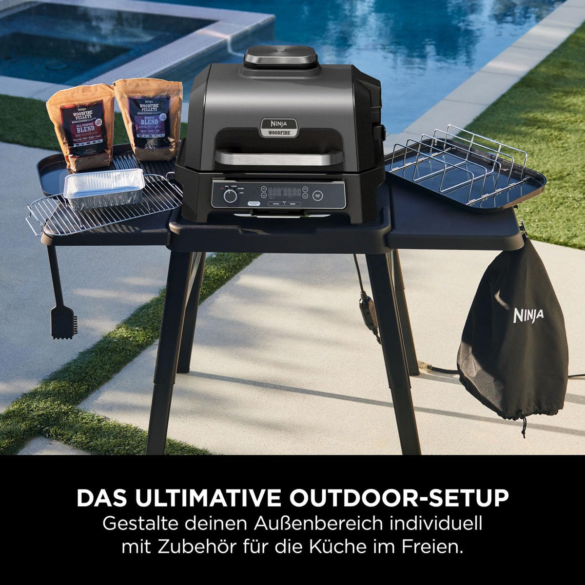 Ninja Woodfire XL plită de grătar plată, Negru XSKOGXLFPLTEU