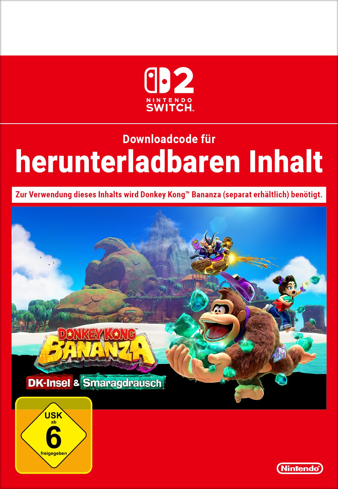 Donkey Kong Bananza: DK Island & Emerald Rush Standard | Nintendo Switch 2 - Download Code - 10016190