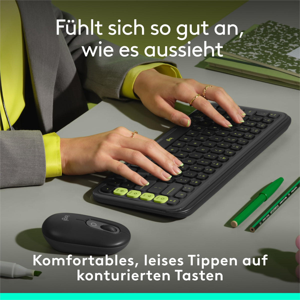 Logitech POP ICON KEYS tastatură Bluetooth fără fir (Grafit) - 920-013059