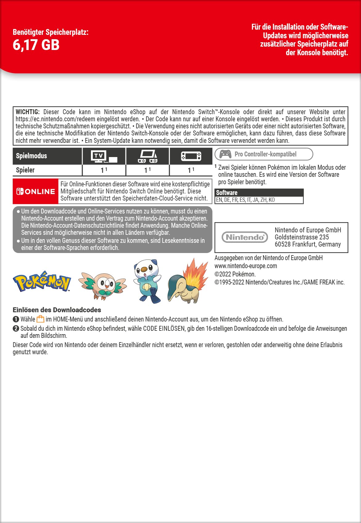 Pokémon Legends: Arceus Standard | Nintendo Switch - Download Code - 10007238