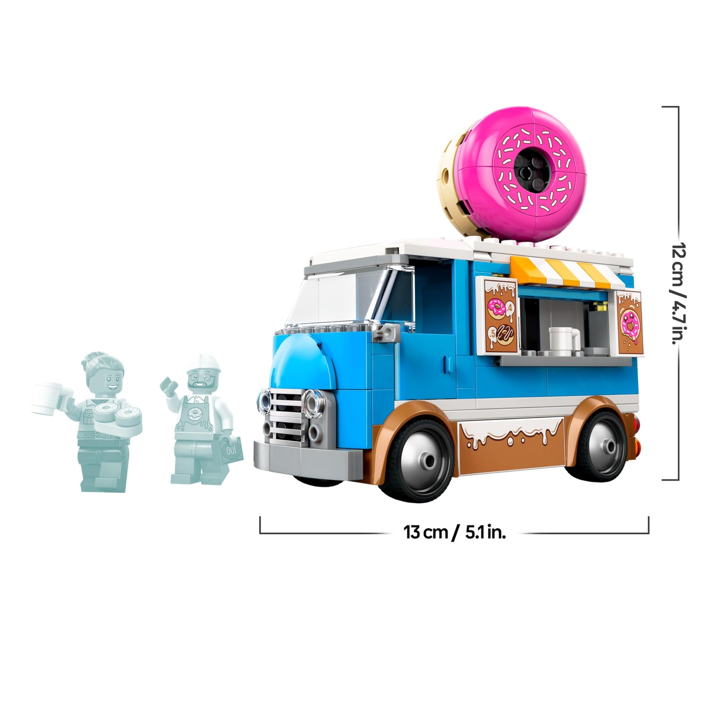 LEGO City Donut Truck - toy food truck with 2 police minifigures - building toy for boys and girls aged 5 and up - gift idea for birthdays and holidays 60452