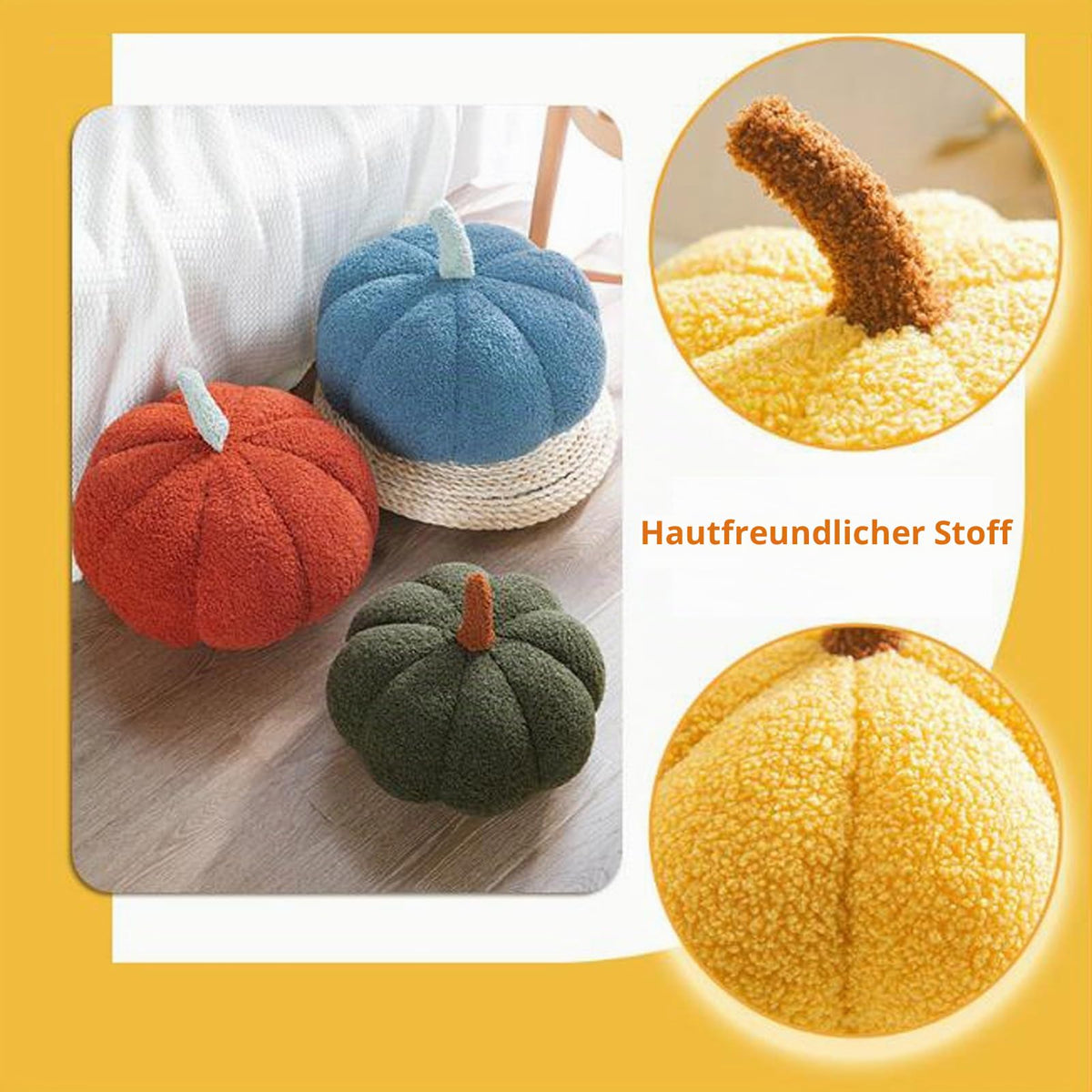 Ventouse Kürbis Kissen Pumpkin Pillow Halloween Decoration Salbeigrün 35cm - NLISNLCDL-GREEN02-35CM
