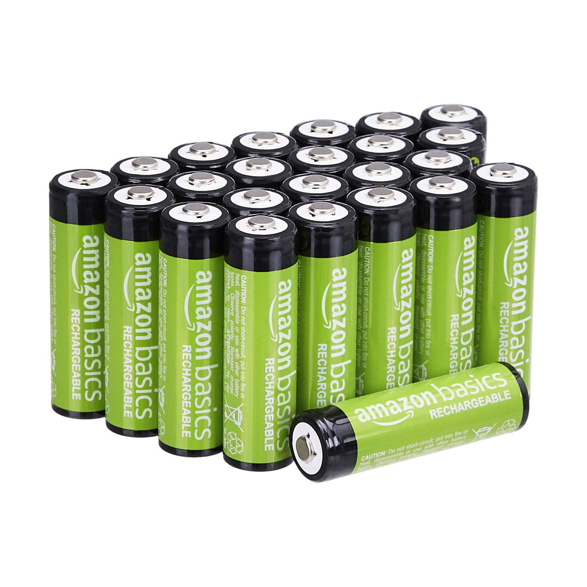 Amazon Basics 24-pack acumulatori AA NiMH reîncărcabili, 2000 mAh, 1,2 V, de până la 1000 de ori reîncărcabili, preîncărcați - 210AAHCB