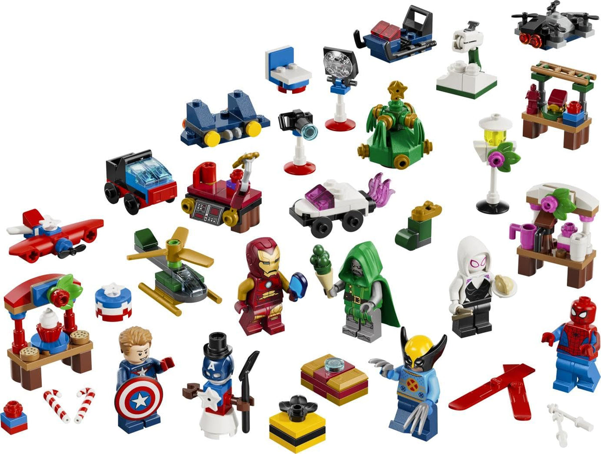 LEGO | Marvel Advent Calendar 2026 - Pre-Christmas Gift Toy - 24 Superhero Surprises with 6 Minifigures, Airplane & Car - Gift for Fans and Boys and Girls aged 6 and up - 76340