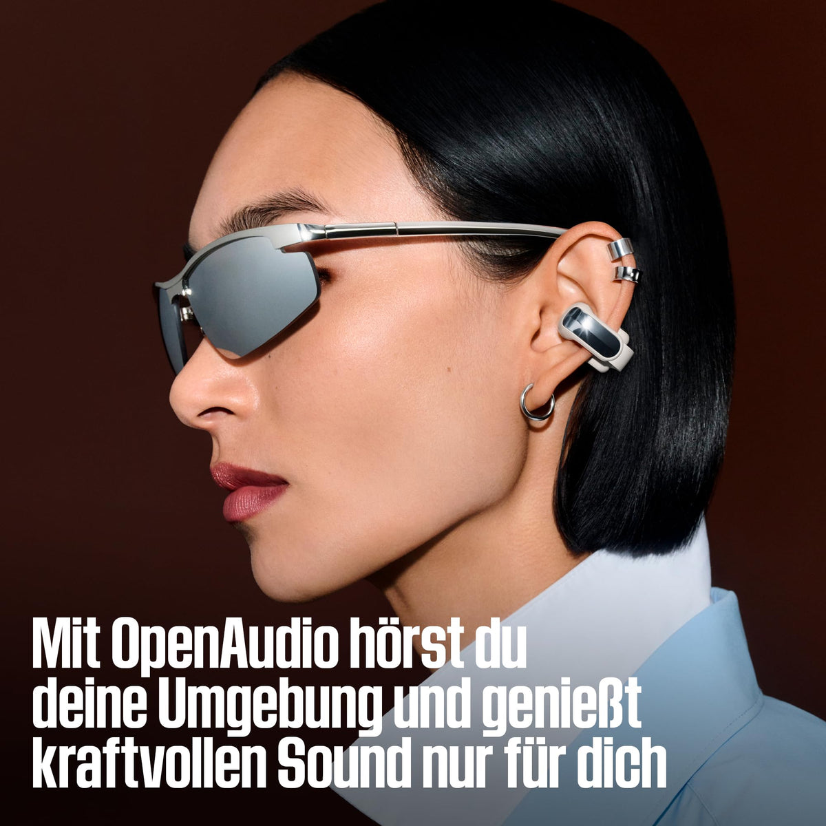 Bose Ultra Open Earbuds (2nd Gen.) – Open-ear, clip-on, wireless Bluetooth earbuds, 360-degree sound, wireless charging, up to 28 hours of playback, ideal for travel, school, and office, smoke white - 897806-0020