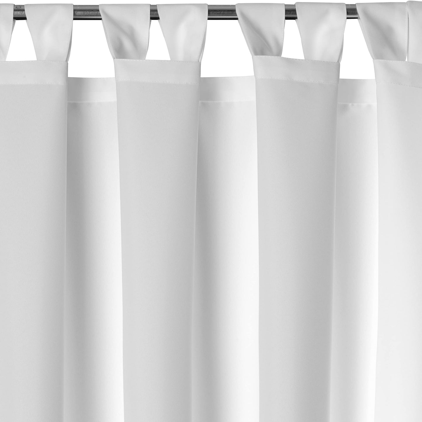 Eurofirany Garden Outdoor Curtain with Velcro Loops, 1 Piece, Opaque & Weatherproof, UV Protection, for Balcony Patio Pergola Gazebo, H200 x W155 cm, White - ZAS/GARDEN