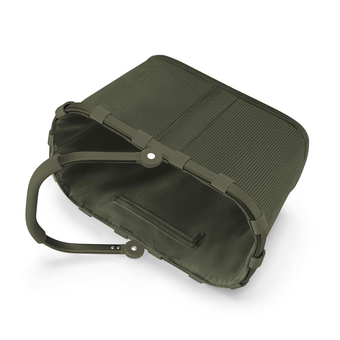 Reisenthel carrybag XS cord dark matcha – Stable shopping basket with practical inner pocket – Elegant and water-repellent design - BN5057