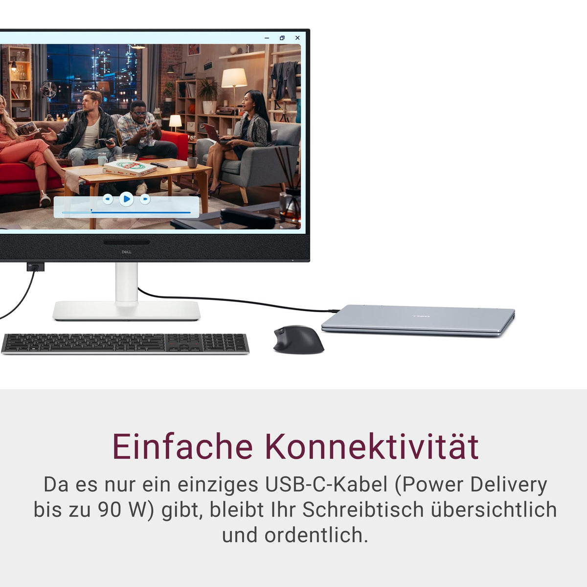Dell 32 Plus Monitor - S3225QC, 4K UHD (3840x2160), 120Hz, QD OLED, 0.03ms