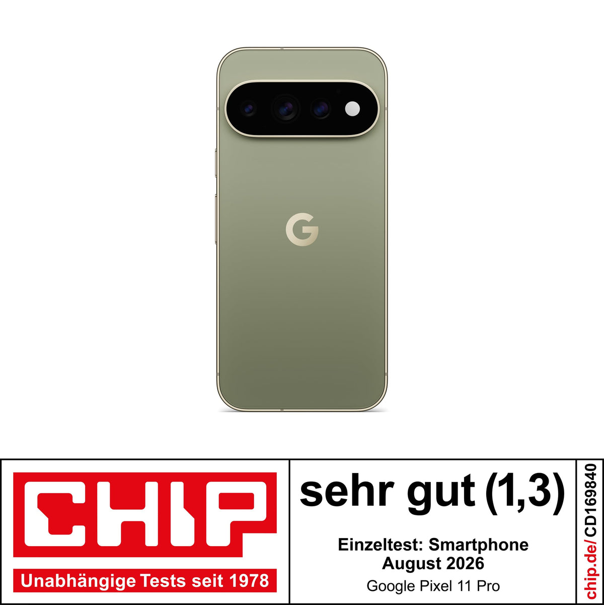 Google Pixel 11 Pro – Smartphone fără SIM-Lock - Olive, 512GB - GA12138-GB