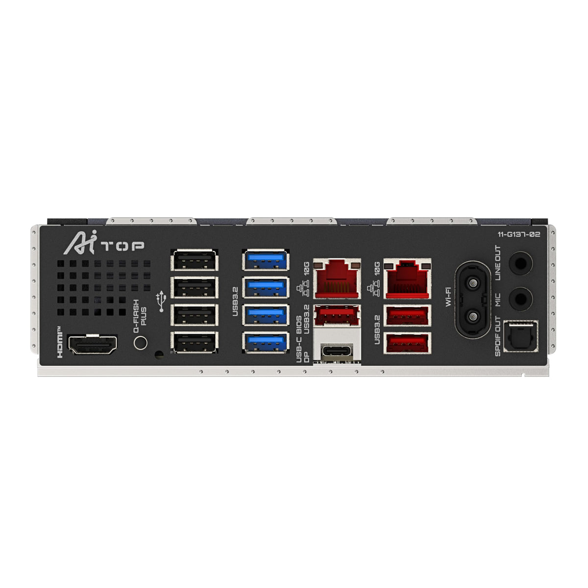 GIGABYTE B850 AI TOP Motherboard - Compatible with AMD Ryzen 9000 Series CPUs, featuring a 16+2+2 Phase Digital VRM, supports up to 8600MHz DDR5 (OC), 2xPCIe 5.0 + 1xPCIe 4.0 M.2, 10 GbE LAN, WiFi 7, USB 3.2 Gen 2x2.