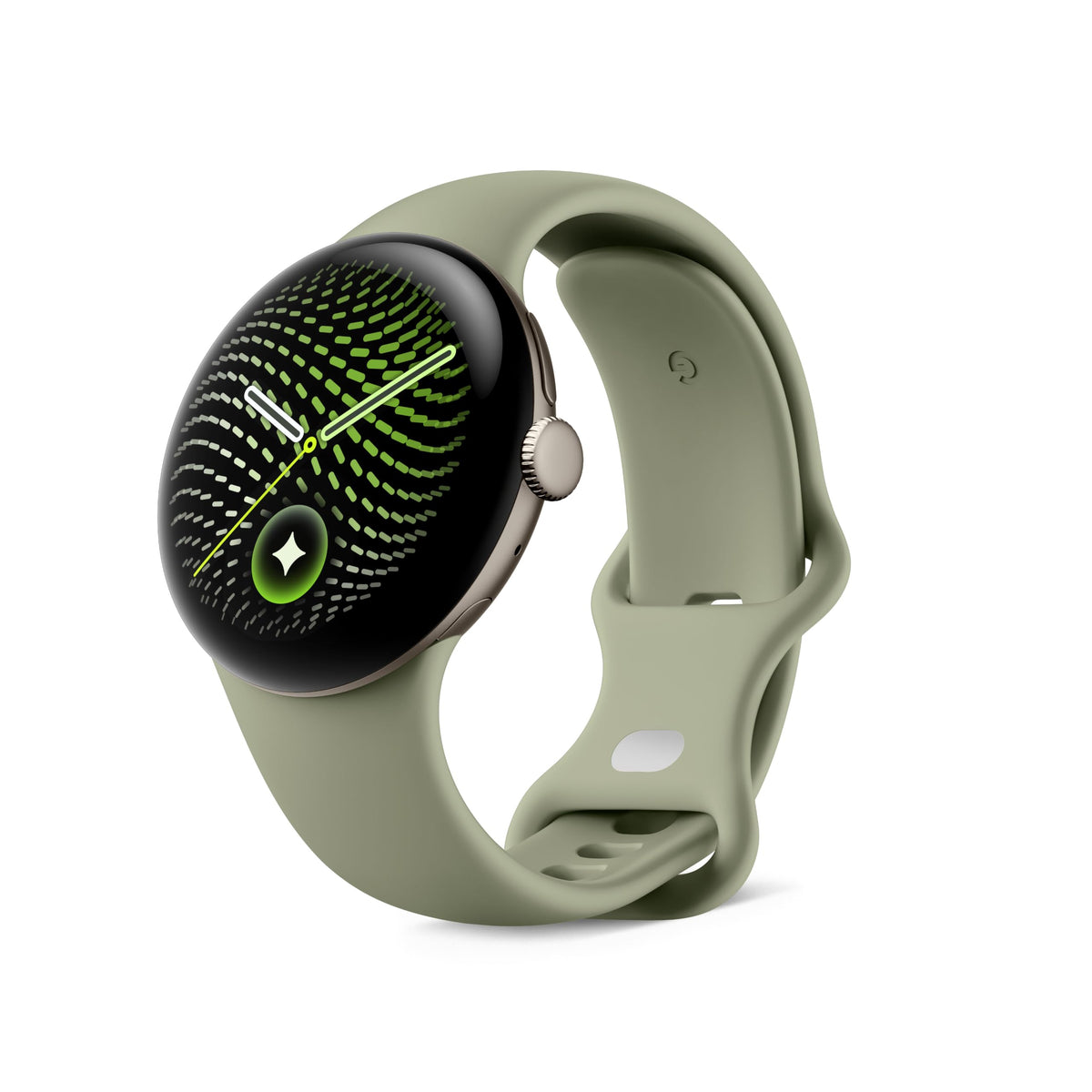Google Pixel Watch 5 (41 mm) - Smartwatch - Pyrite Case/Olive Band, LTE - GA11566-DE