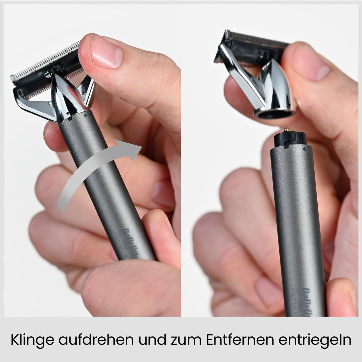BaByliss X-Blade Rasoir electric, trimmer pentru barbă și corp, lame de precizie ultra ascuțite, lamă flexibilă de 50°, 4 capete de pieptene 1-5mm, acumulator Li-Ion fără fir, 100% rezistent la apă, OT996E