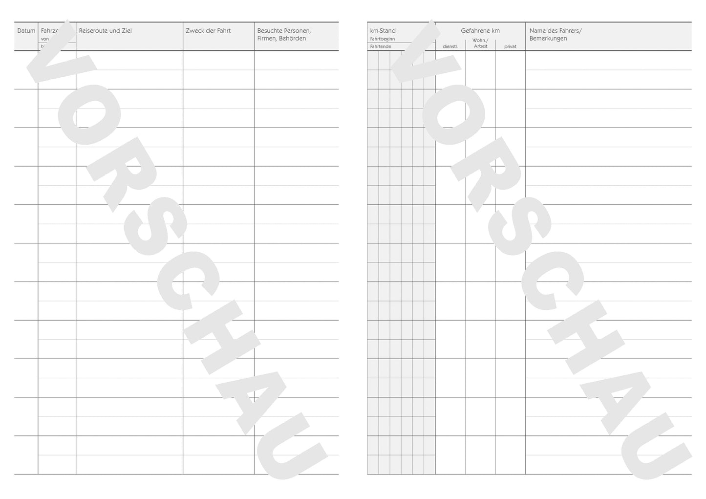 AVERY Zweckform 223D hardcover car logbook (tax office recognized, DIN A5 210x148mm, 96 pages|506 trips, Germany & Austria, delimitation of private/business trips) 1 piece