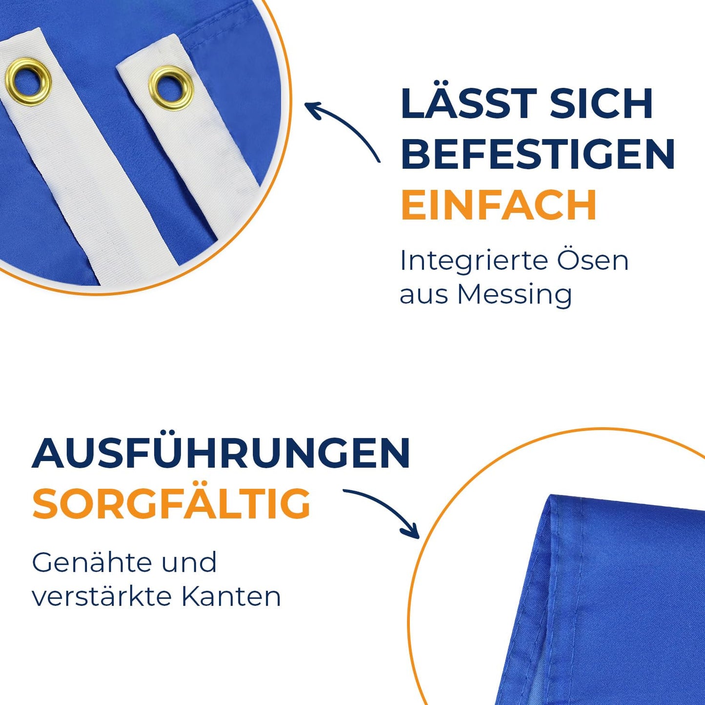 AZ FLAG - European Union Flag - 250x150 cm - Europe Large Flag 100% Polyester with Brass Eyelets - 300g - K_298