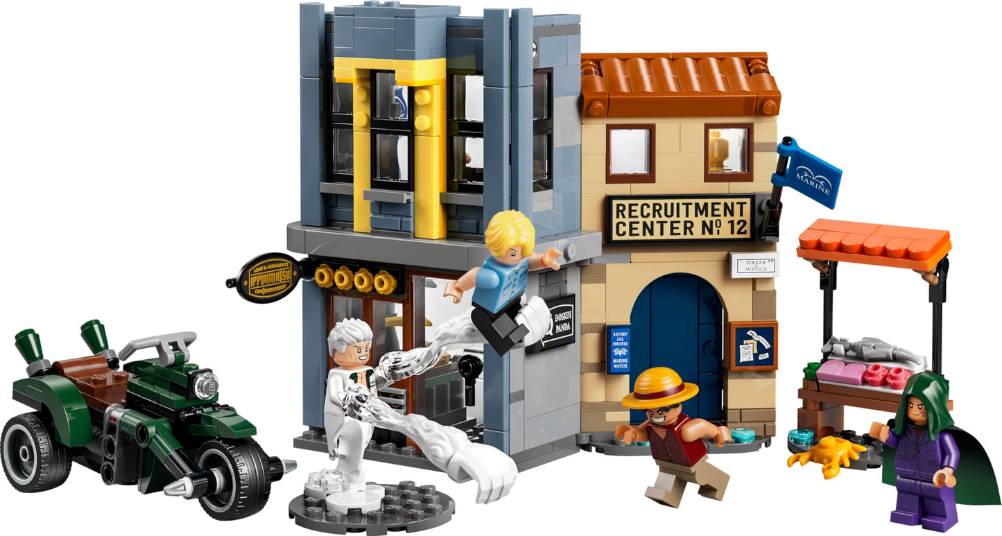 LEGO ONE PIECE Showdown with Captain Smoker - Interactive toy with 4 minifigures including Monkey D. Luffy and Sanji - Children's room decoration - Gift for boys, girls and fans aged 9 and over - 75642