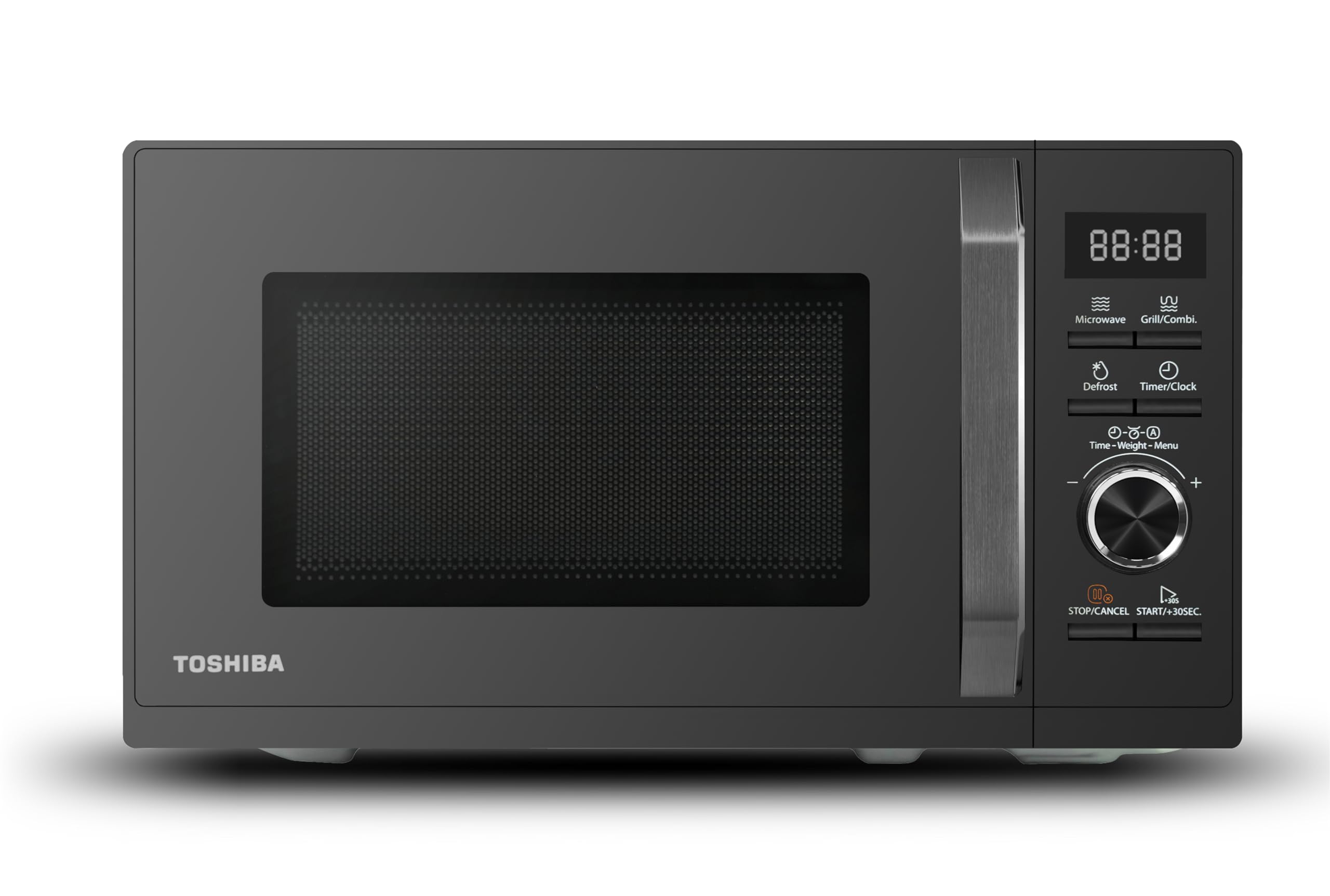 Toshiba MW3-AG20PE(BK) Microwaves with Grill 20L 3-in-1 Microwave Oven, Chef Defrost, Microwave, Grill, Combi, 5 Power Levels, 8 Automatic Programs, Easy Cleaning, Black