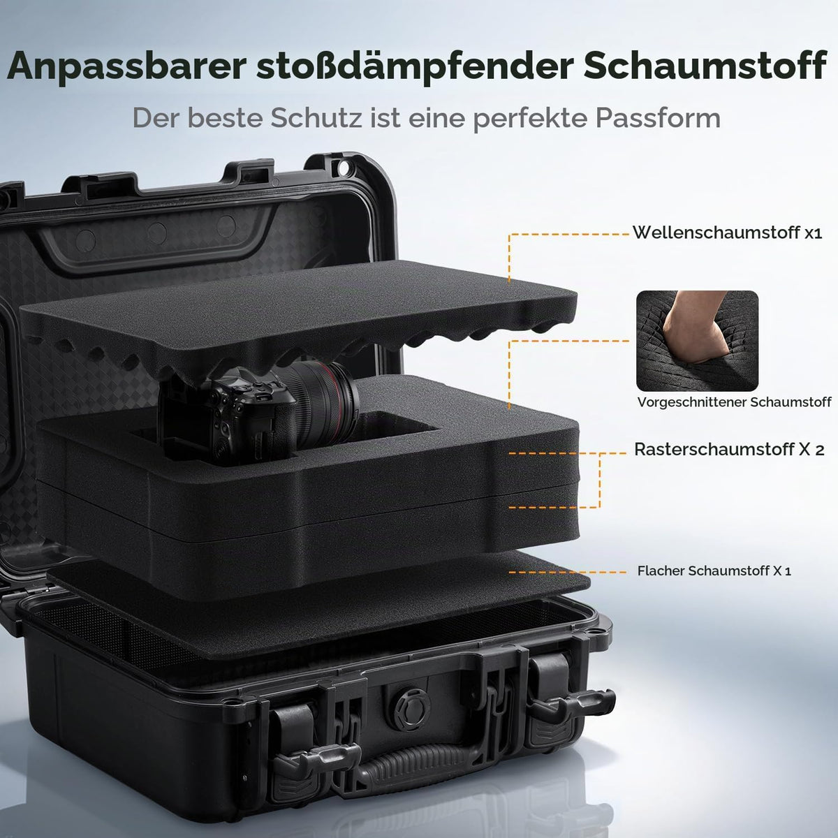 K&F CONCEPT Geantă pentru cameră, IP67 impermeabilă, rezistentă la șocuri, etanșă la praf. - KF13.1302V4