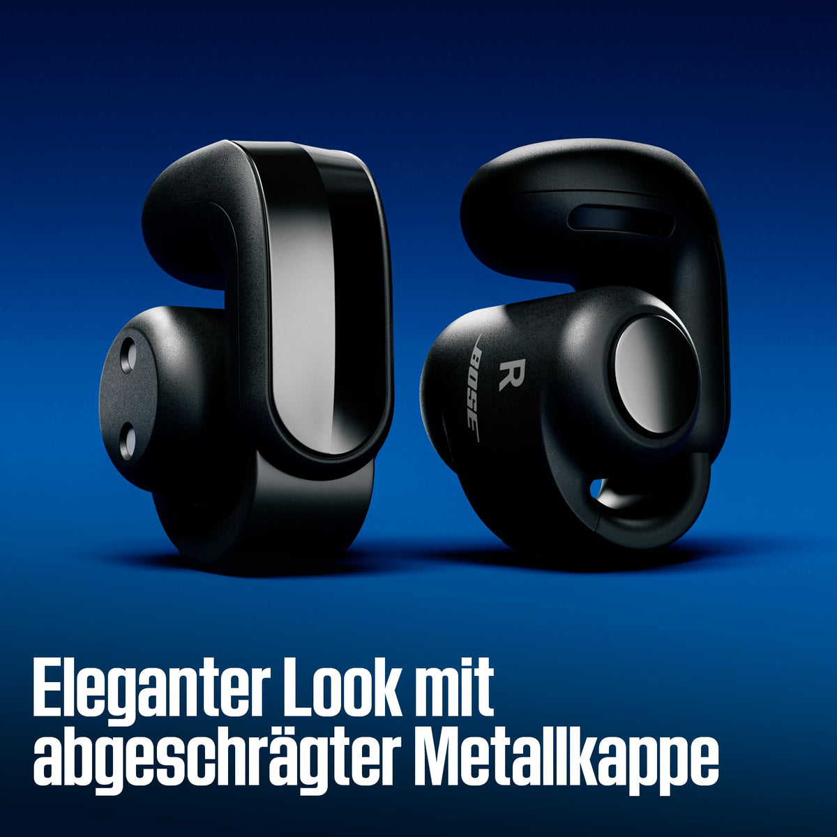 Bose Ultra Open Earbuds (2nd Gen.) – Open-ear, clip-on, wireless Bluetooth earbuds, 360-degree sound, wireless charging, up to 28 hours of playback, ideal for travel, school, and office, black. - 897806-0010