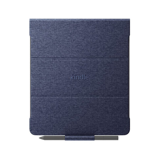 Amazon Kindle Scribe Flip Case with Magnetic Attachment | slim, lightweight design | (only suitable for Amazon Kindle Scribe), fabric, denim blue - 53-100075