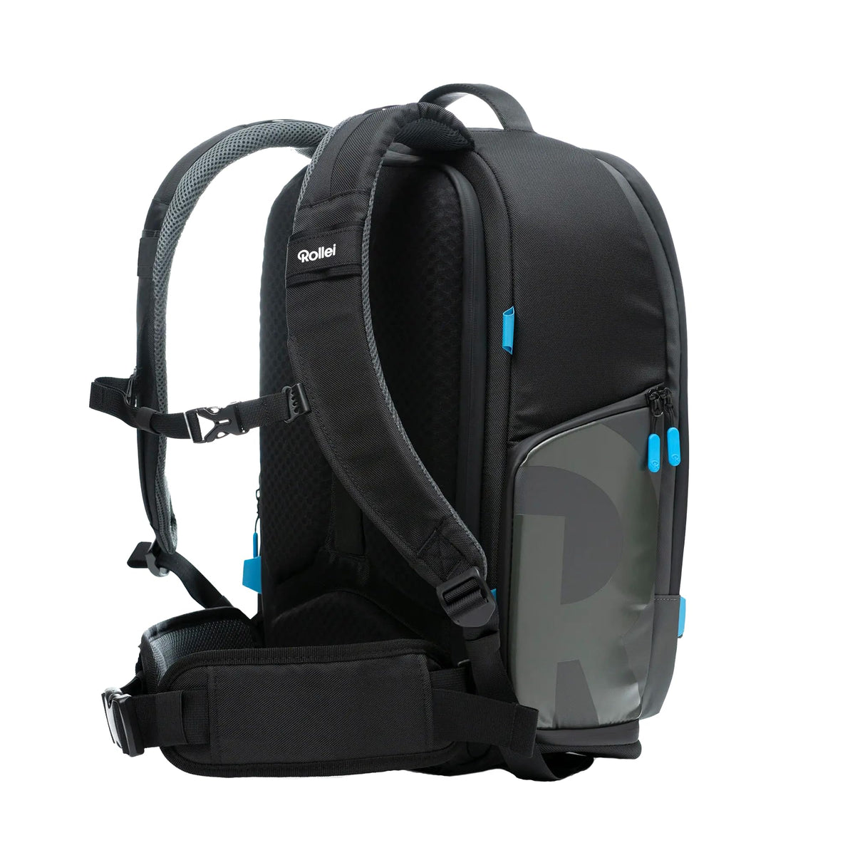 Rollei Fotoliner Ocean Pro: Large camera backpack in black made from 49 recycled PET bottles, suitable for hand luggage, including laptop compartment, movable dividers - 20314