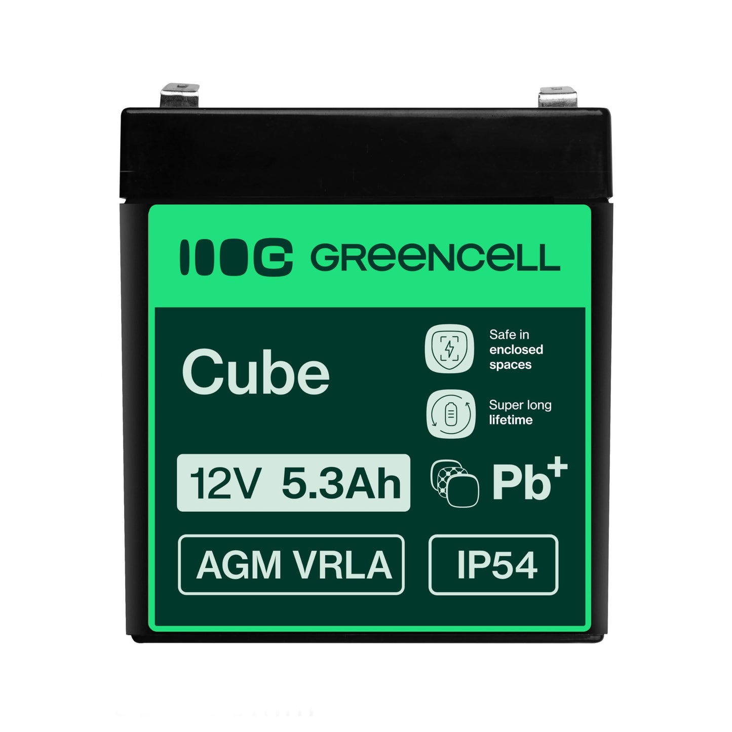 Green Cell AGM 12V 5.3Ah battery VRLA lead battery lead battery replacement battery gel battery battery cycle-proof unmanned UPS UPS emergency power UPS system UPS system - AGM45