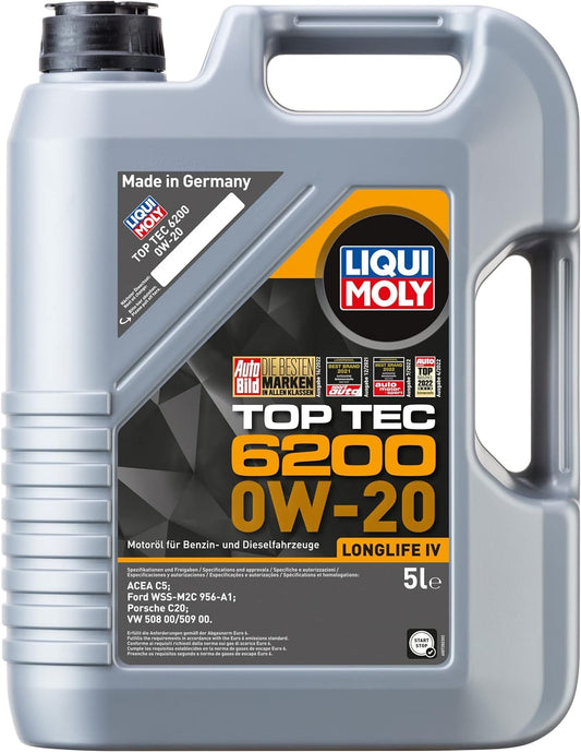 LIQUI MOLY Top Tec 6200 0W-20 | 5L | Synthesis technology engine oil | Item no.: 20781