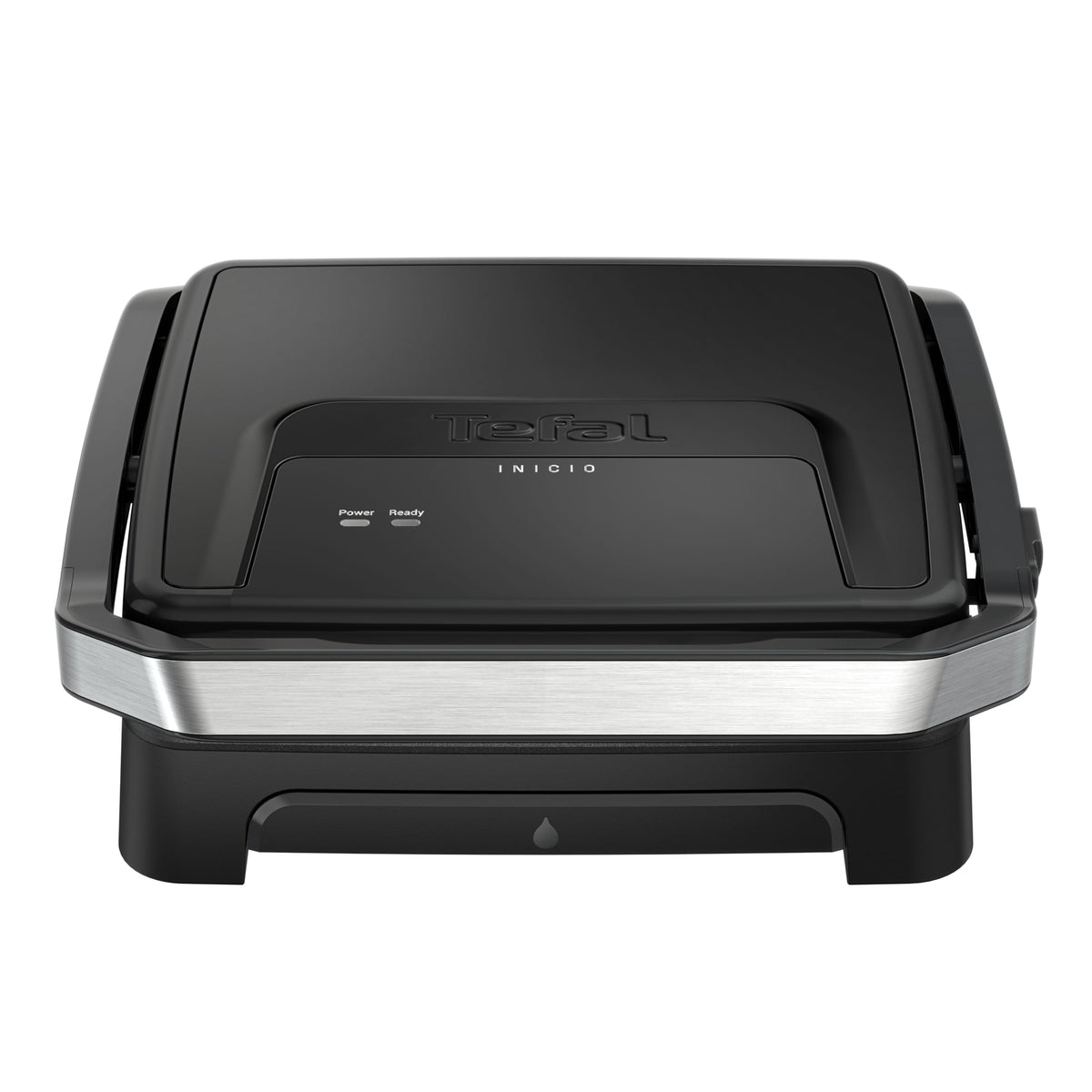 Tefal Inicio Classic 2-in-1 Grill de contact și panini, 2000 W, design compact, carcasă din oțel inoxidabil, tavă pentru colectarea sucurilor, plăci de grătar cu strat antiaderent, negru, GC271810