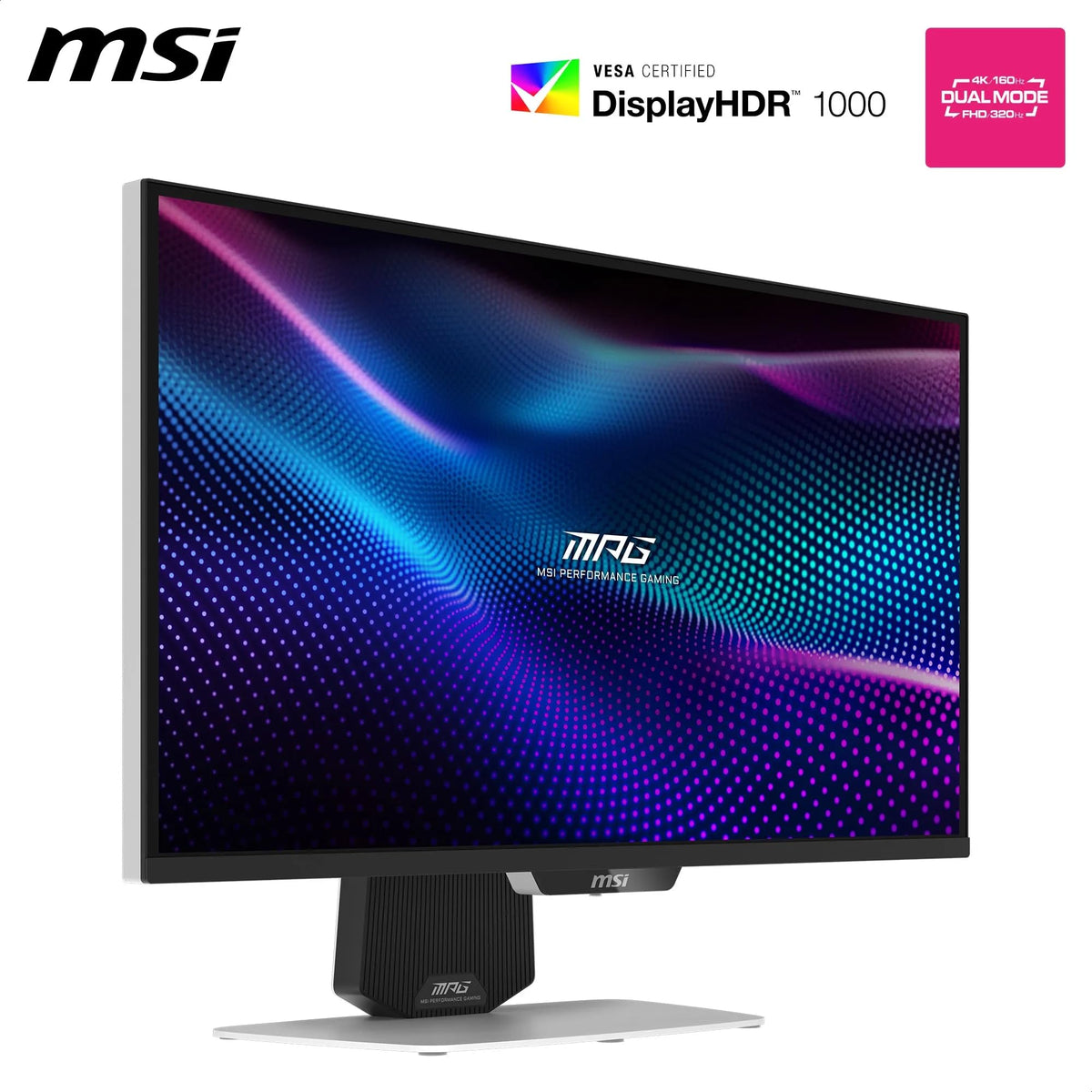 MSI MPG 274URDFWDE E16M 27 Zoll 4K-UHD-Gaming-Monitor, 0,5 ms, alb - 4711377300339