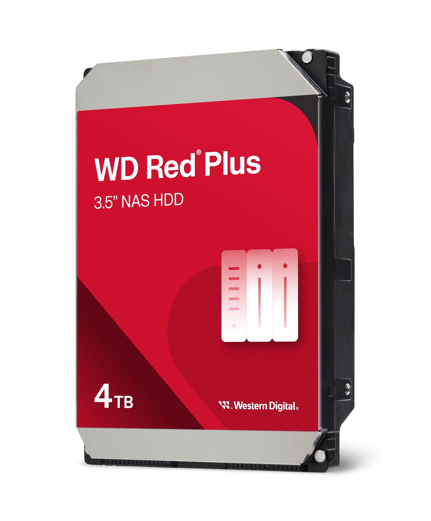 WD Red Plus 4TB NAS Internal Hard Drive 3.5" - 5400RPM, SATA 6Gb/s, CMR, 256MB Cache - WD49EFZZ-SPCPAN0
