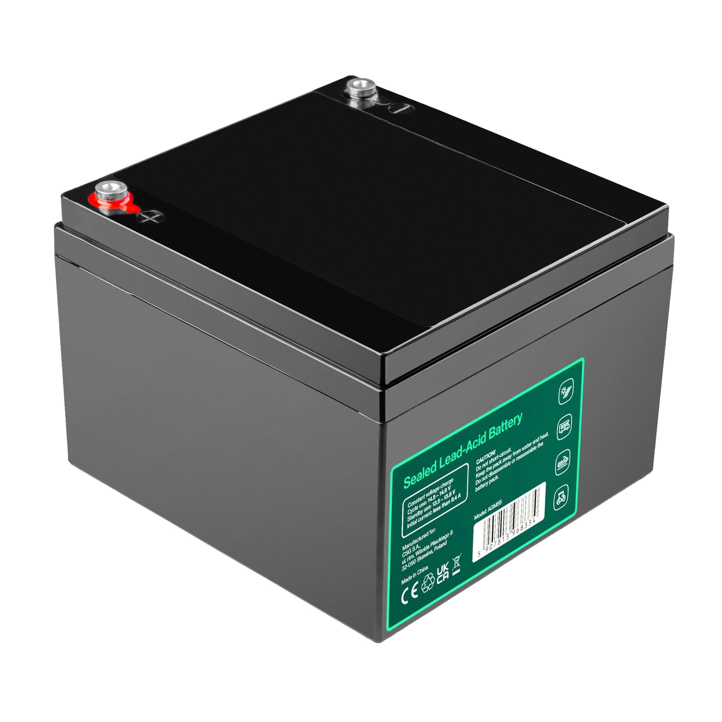 Green Cell AGM 12V 28Ah battery VRLA lead battery lead battery replacement battery gel battery battery cycle cycle unmanned caravan, photovoltaic, wheelchair, solar storage, solar panel, caravan - AGM55