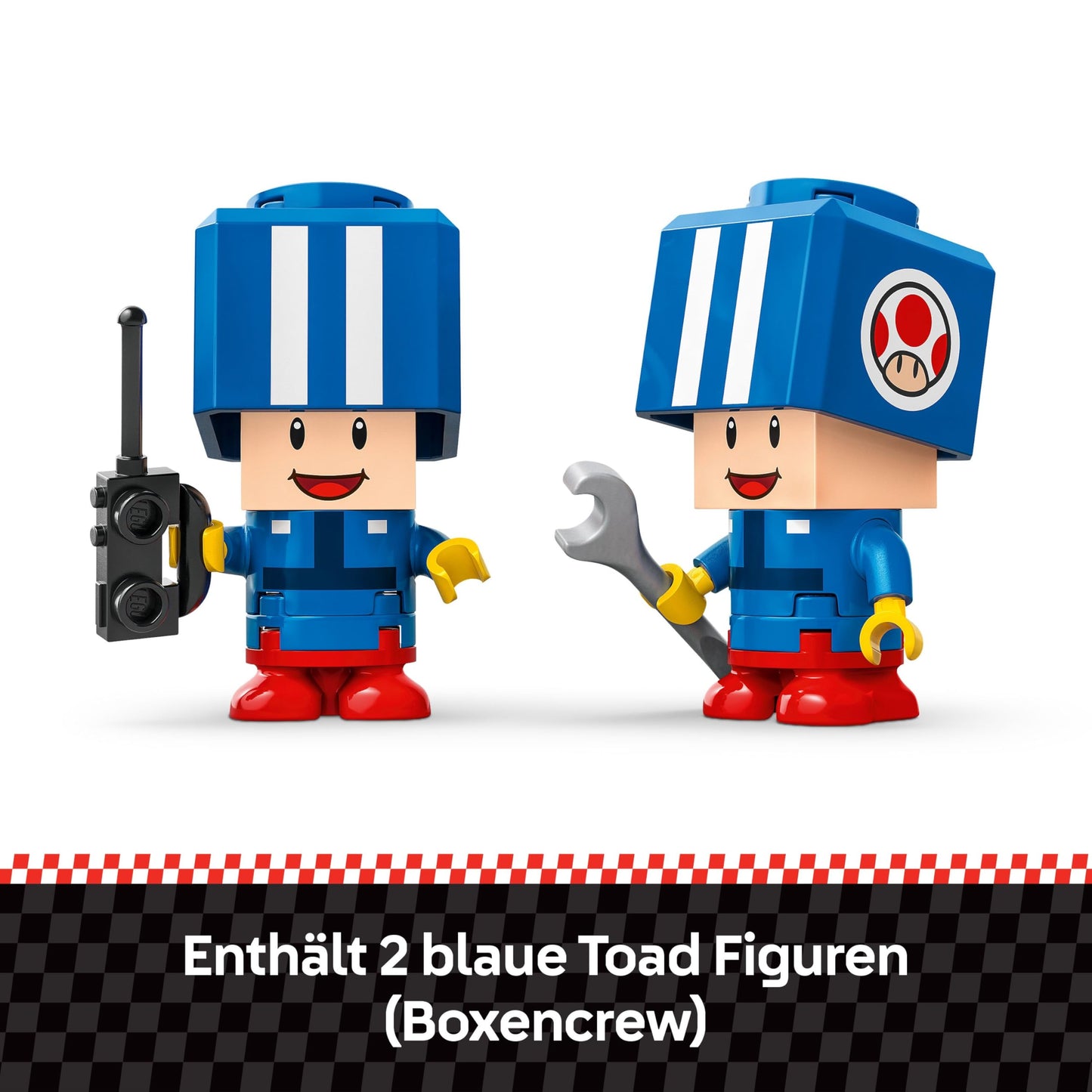 LEGO Super Mario: Mario Kart – Toad's Garage Set, Nintendo Mechanic Toy with 2 Blue Toad Character Figures for Independent Play, Birthday Gift for Boys, Girls and Gamers Aged 8 Plus 72035