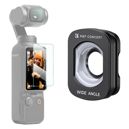 K&F CONCEPT FD161 magnetic wide angle lens filter, compatible with DJI Osmo Pocket 3/4, Osmo Pocket 3 accessories, Osmo Pocket 4 accessories (aluminum frame) - KF01.2612