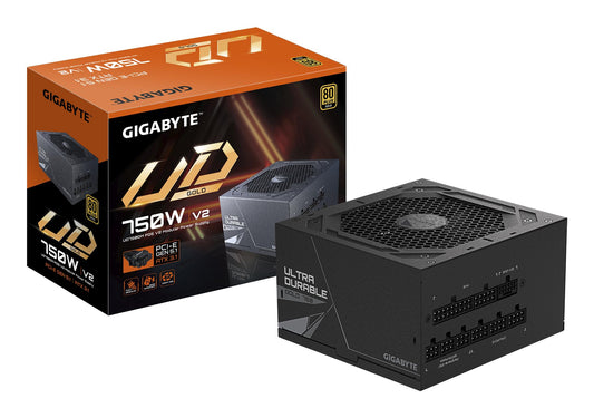 GIGABYTE UD750GM PG5 V2 Sursă de alimentare – PCIe Gen 5.1, 80 Plus Gold, design complet modular, ventilator de 120 mm, compatibil cu ATX 3.1, conector EU - GP-UD750GM
