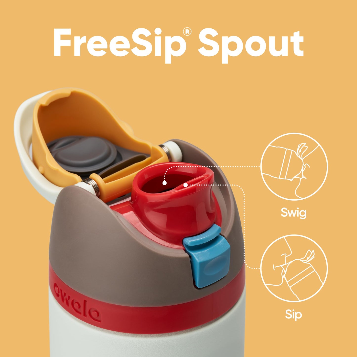 Owala FreeSip Insulated Stainless Steel Drinking Bottle with Straw, 710ml - BPA Free, Ideal for Sports, Fitness, Outdoor and Travel, Boneyard - C05179
