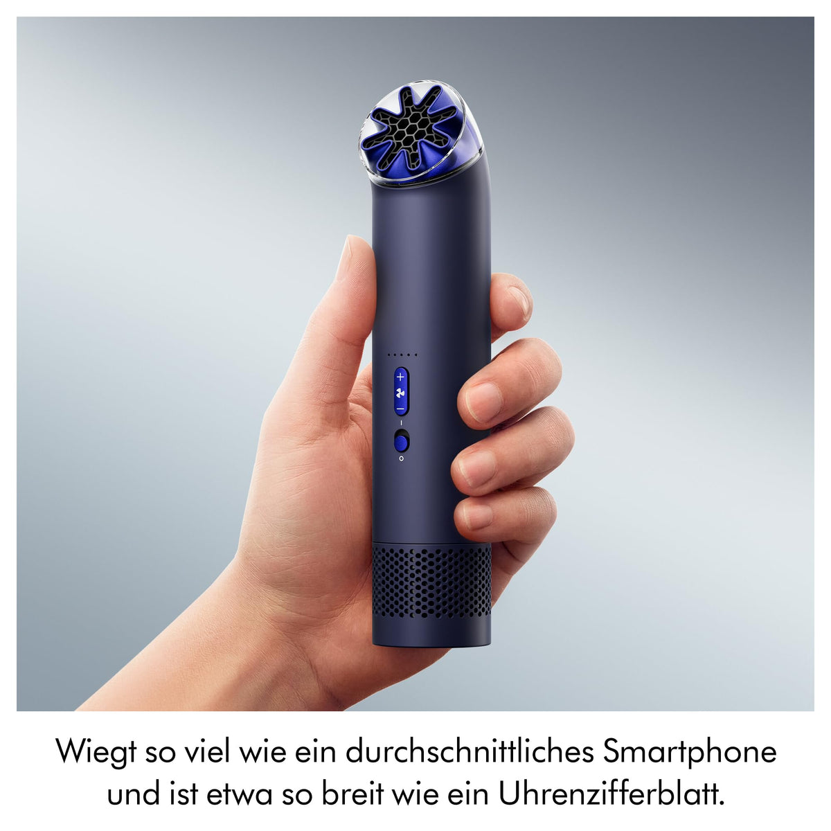 Ventilator de mână Dyson HushJet™ Mini Cool, Ink și Cobalt, design 3‑în‑1 - PF01