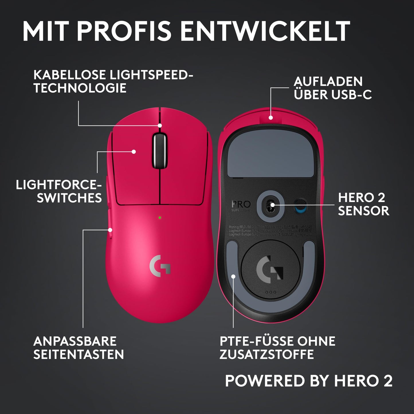 Logitech PRO X SUPERLIGHT 2c Pink (910-007545)
