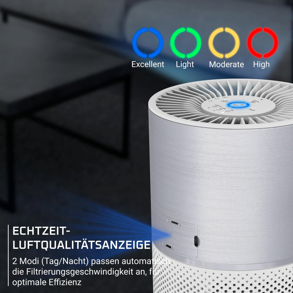 Rowenta Pure Air Compact Air Purifier, high-efficiency air purification - PU2220F0