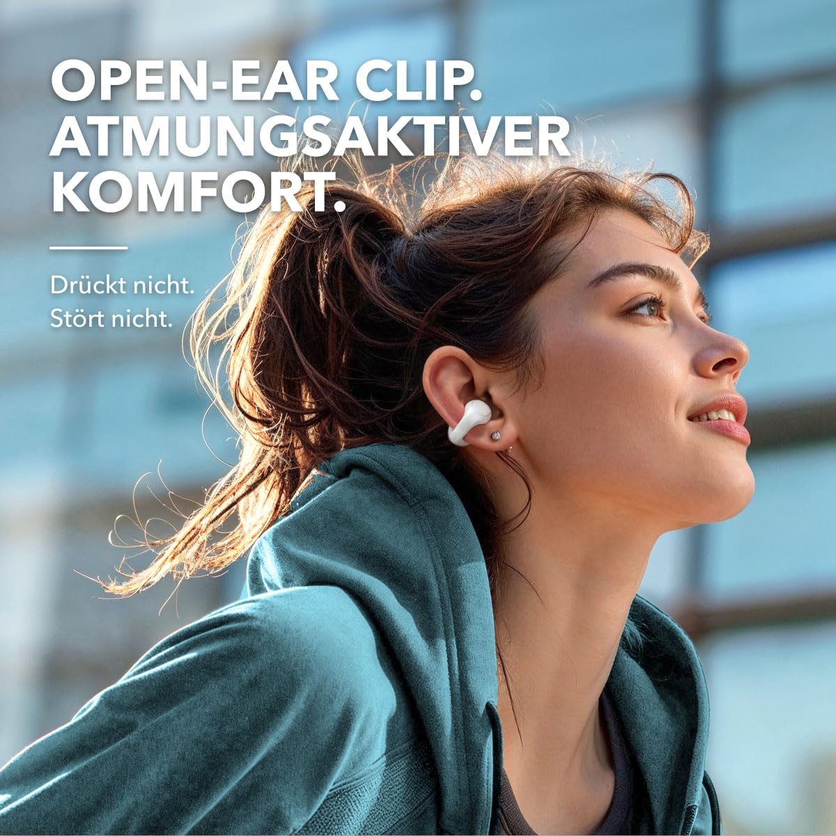 soundcore by Anker C30i, open-ear earbuds, clip-on headphones, stable hold - A3330