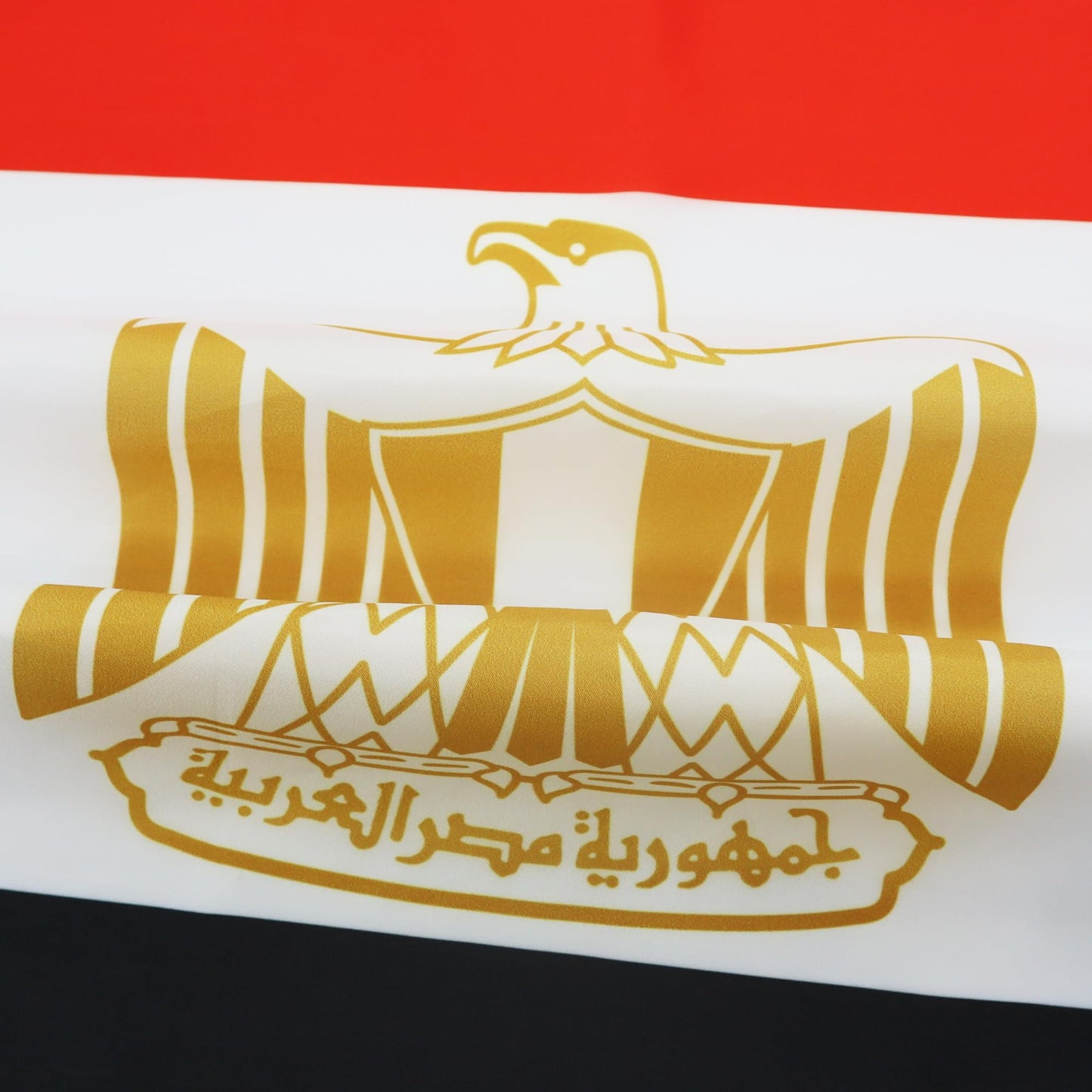 AZ FLAG - Egypt Flag - 250x150 cm - Large Egyptian Flag 100% Polyester with Brass Eyelets - UV Resistant - Vives Colors - 300g - 3701036346403