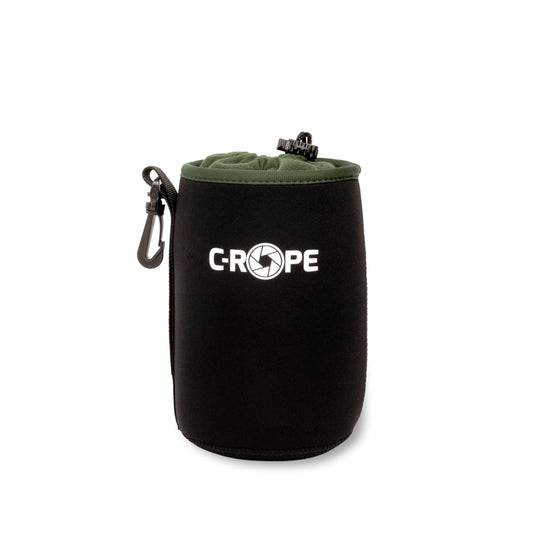 C-Rope Neoprene Lens Bag with Fleece Lining, Lens Case for Lenses and Camera Accessories, Size L - CRP-LNB-L-BLK-2