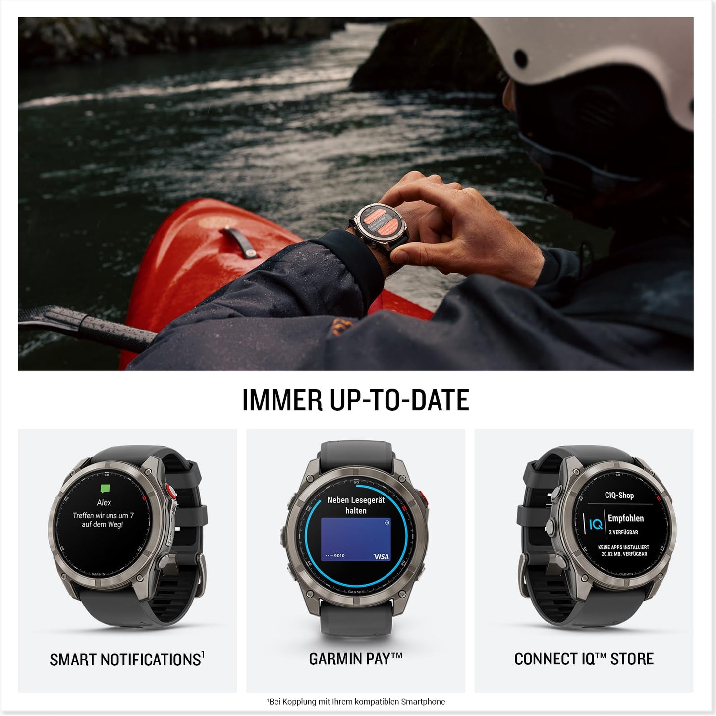 Garmin Fenix 8 Pro 51mm AMOLED - multisport smartwatch, 1.4" touch display, up to 27 days battery life, maps, 80+ sports apps, ECG, flashlight, LTE telephony & 24/7 SOS emergency call (subscription required) - 010-03199-11