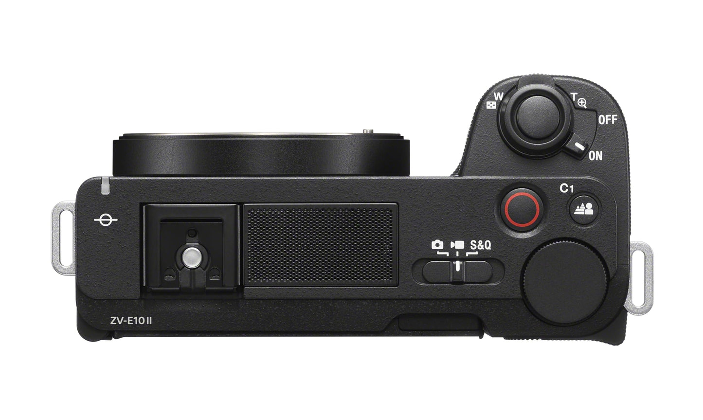 Sony Alpha ZV-E10 II APS-C mirrorless video camera (4K60p video, 4:2:2 10-bit recording, 26 MP, advanced digital stabilization, real-time autofocus) - ZVE10M2B.CEC