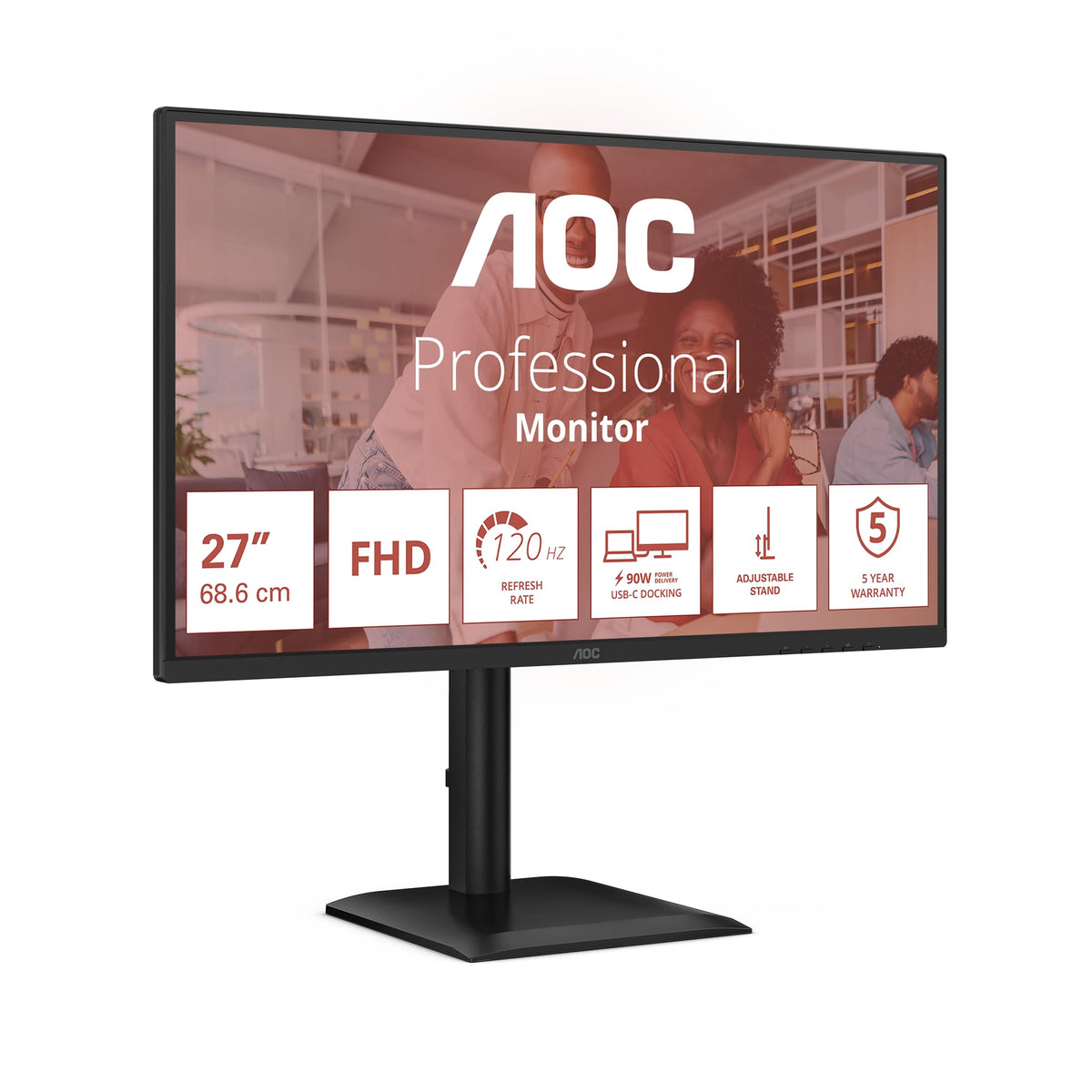 AOC 27E4CV Monitor FHD de 27 inch cu hub USB