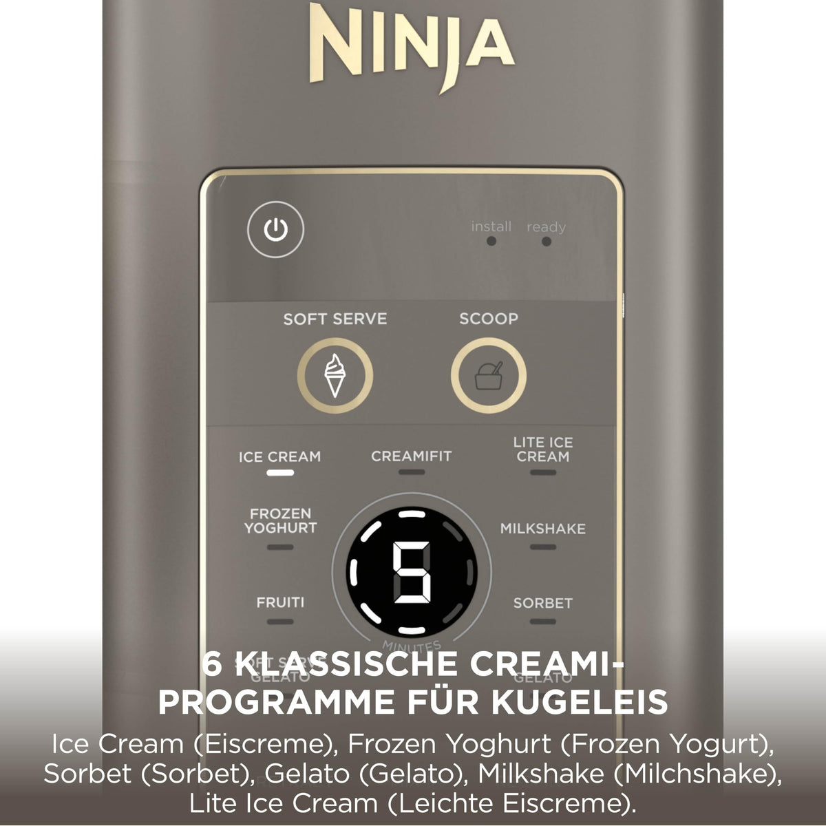 Ninja CREAMi Scoop & Swirl mașină de înghețată cu 2 recipiente, 13 funcții, pentru înghețată, înghețată moale, gelato, sorbet, milkshake-uri și multe altele, cu funcție Mix-In pentru extra ingrediente, Mokka, NC701EUBR
