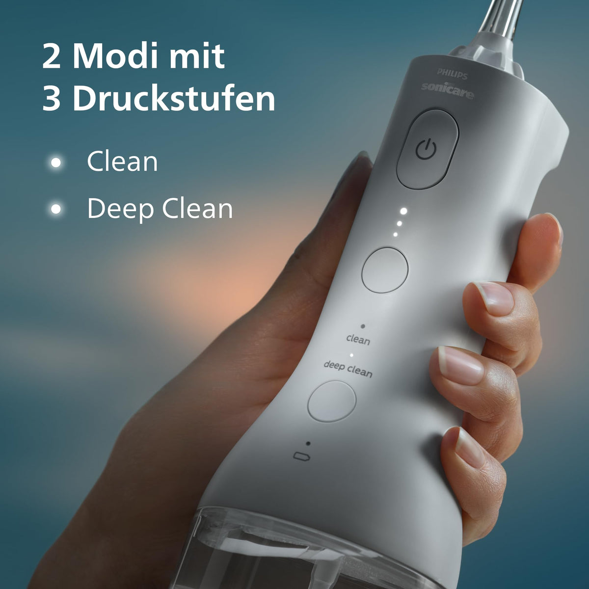 Philips Sonicare Cordless Power Flosser 3000 Oral Irrigator; Water Flosser for Teeth, Gums, and Oral Care, white (Model HX3826/31)