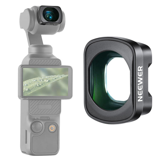 NEEWER 2x macro lens compatible with DJI Osmo Pocket 3 / Pocket 4 / Xtra Muse, HD macro lens with 3 lenses in 3 groups and magnetic attachment, do not stack filters, LS-64