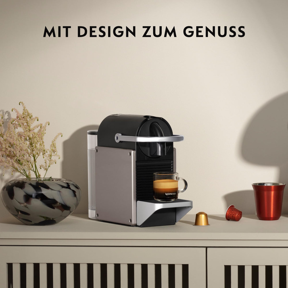 NESPRESSO KRUPS Pixie Titan Original Capsule Machine XN306TK