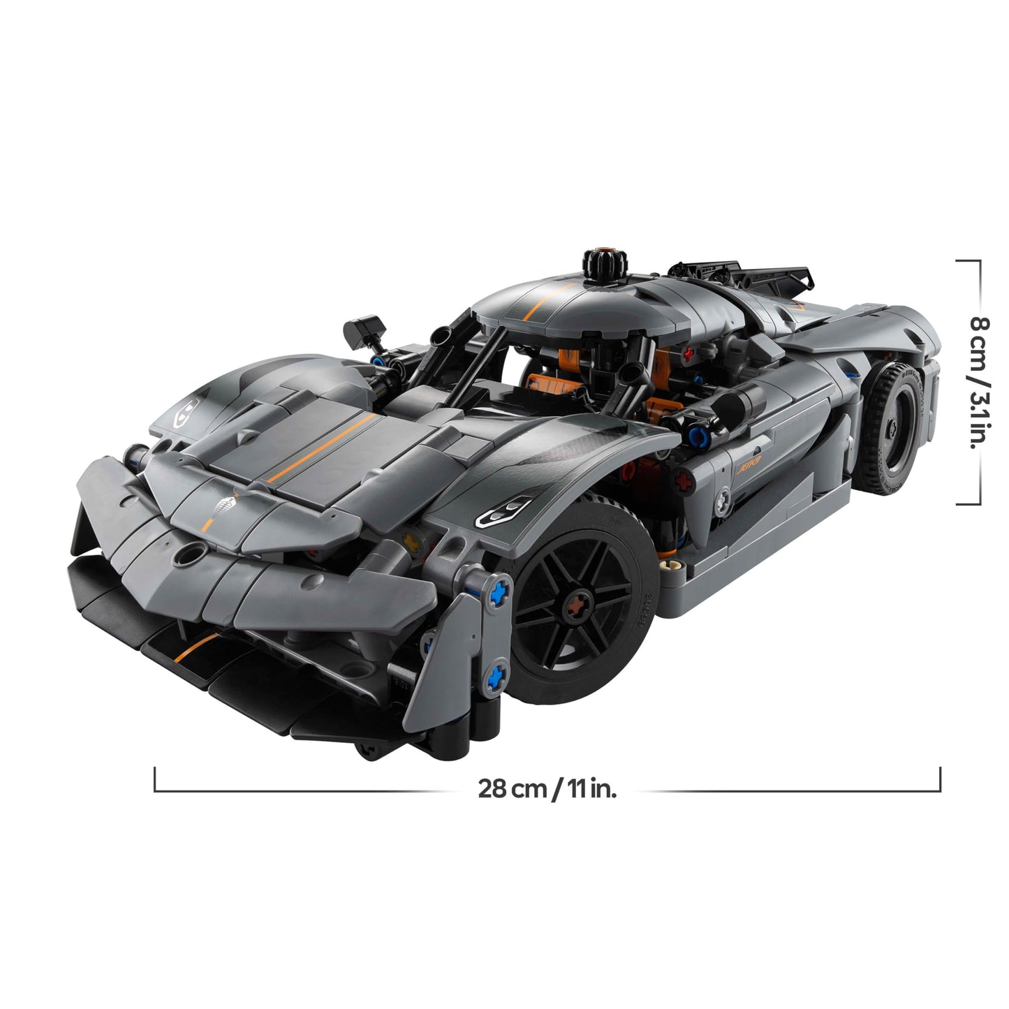 LEGO Technic 42173 Hypercar Koenigsegg Jesko Absolute Gray Building Set
