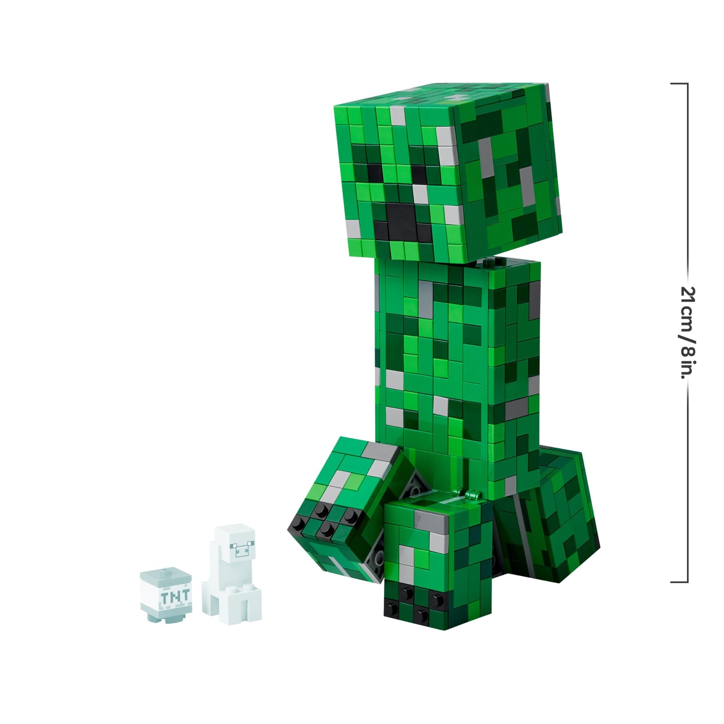 LEGO Minecraft The Creeper - gamer toy - movable action figure - interactive play set with TNT element - children's DIY decoration - gaming gift for boys, girls and teenagers aged 10 and over - 21276