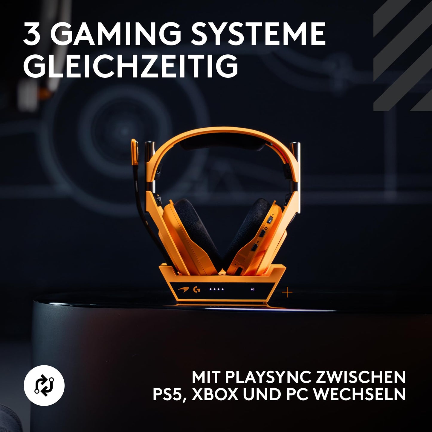 Logitech G Astro A50 X Lightspeed wireless gaming headset McLaren Edition + base station, PRO-G Graphene, PLAYSYNC for Xbox Series - 939-002238